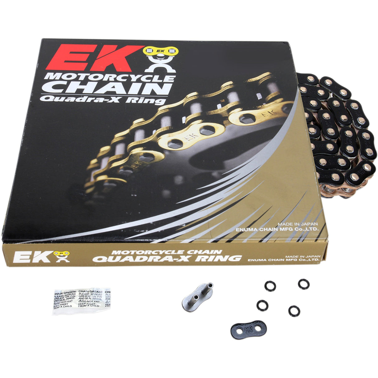 EK 1223-1476 520ZVX3-160KG 520 ZVX3 Extreme Sportbike Series Chain 520 ZVX3 - Sportbike Chain - 160 Links - Black/Gold