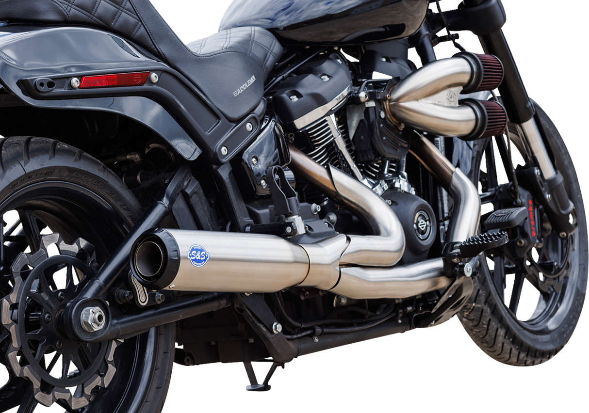 2-into-1 Qualifier Exhaust System - 50-State - Silver - Softail - 1800-2682