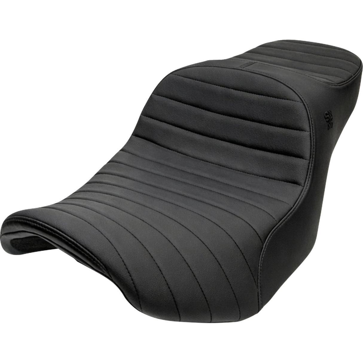 Slyfox Chariot Seat Black Classic Stitch Black Logo FLH FLT - 4729A For Harley Touring 2023-2026