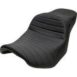 Slyfox Chariot Seat Black Classic Stitch Black Logo FLH FLT - 4729A For Harley Touring 2023-2026