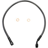 Magnum Shielding Designer Series ABS-Specific Upper Brake Line Kit 10mm-35° 22" Black Pearl - AS47122 For Harley Softail 2018-2021