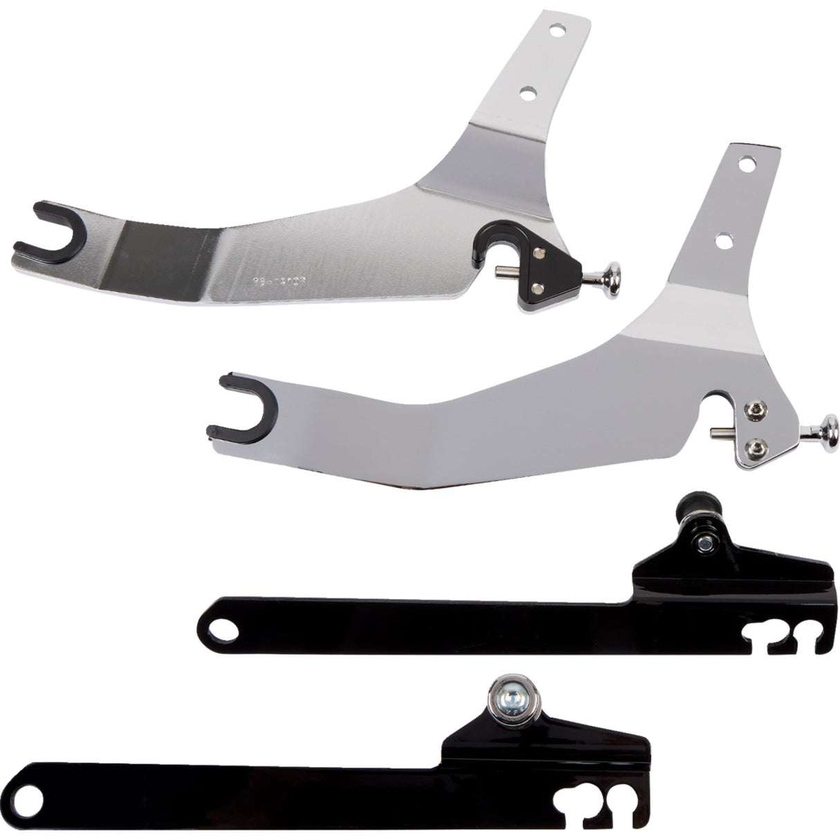 Cobra Detachable Backrest Kit 14" Chrome Dyna - 602-2004 For Harley Dyna 2006-2017