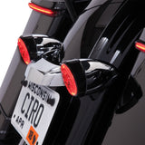 Ciro Fang® Signal Light Inserts — Rear Black Red Lens - 45421 For Harley Motorcycles 1957-2026