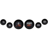 Dakota Digital Six-Gauge MLX Series Kit Black Bezel - MLX-8604-K For Harley Touring 2004-2013