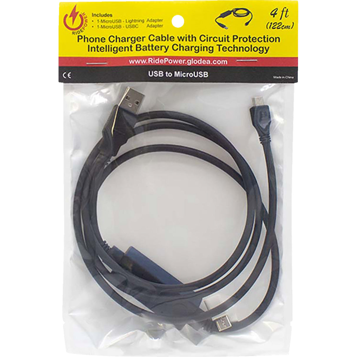 RIDEPOWER 3807-0627 1248USBMUSB4FT USB to Micro USB Phone Charger Cable Phone Charging Cable - USB to Micro USB - 4'