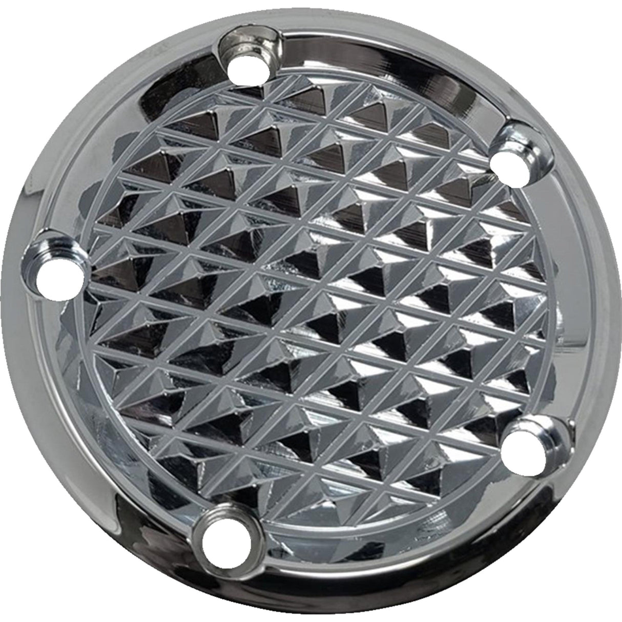 COVINGTONS 0940-2056 C3093-C Points Cover - Diamondback - Chrome - Twin Cam