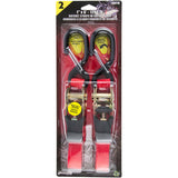 ERICKSON 3920-0403 05710 1" X 6' Soft-Grip Ratchet Strap 2-Pack Ratchet Straps - 1" x 6' - Red - Pair