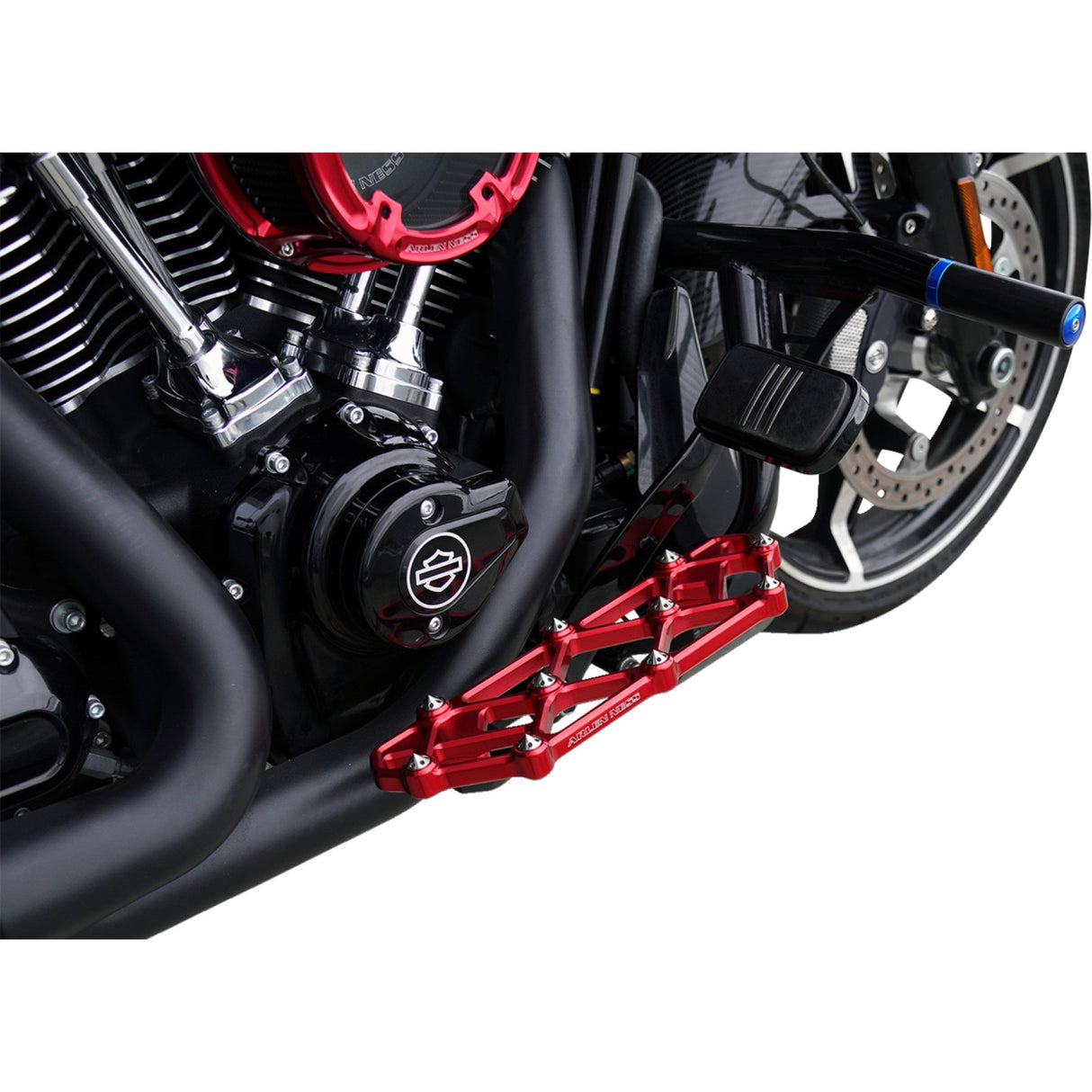 Arlen Ness Diamond Floorboards Driver Red - 410-057 For Harley Motorcycles 1982-2026