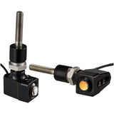 JOKER MACHINE 2020-1445 05-215B Rat Eye LED Mirror Mount Turn Signals — Single - Rat Eye Mirror-Mount Turn Signals - Black/Amber