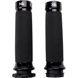 KHROME WERKS 0630-3075 500180 Klassic Grips - Custom Contour - TBW - Black