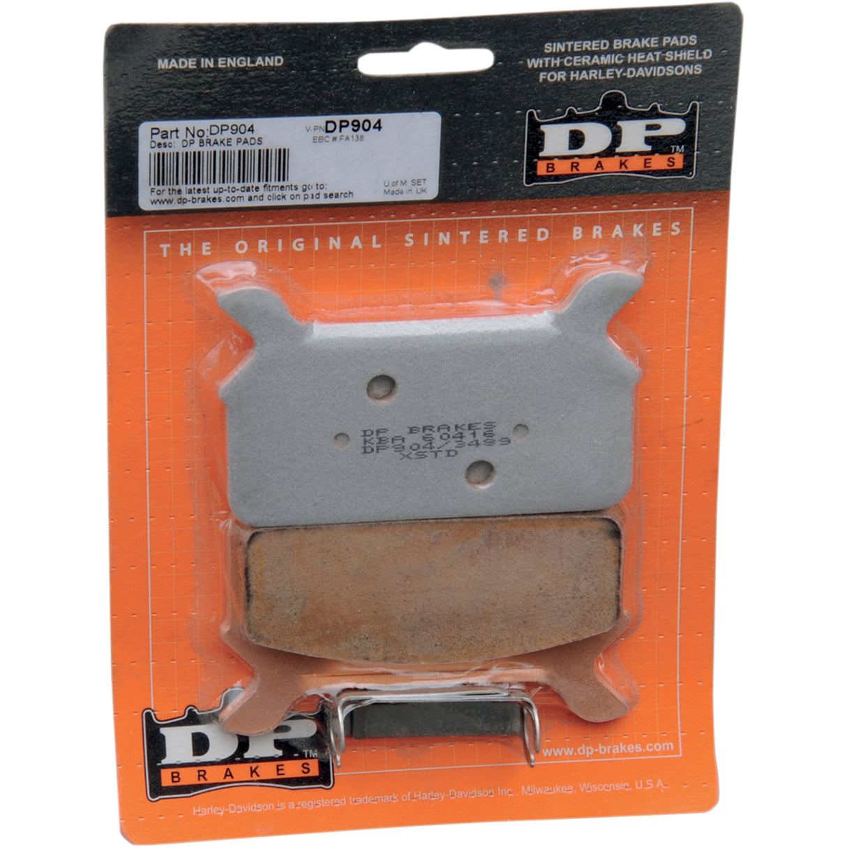 DP Brakes Sintered Metal Harley Buell Brake Pads For Harley Touring 1986-1999