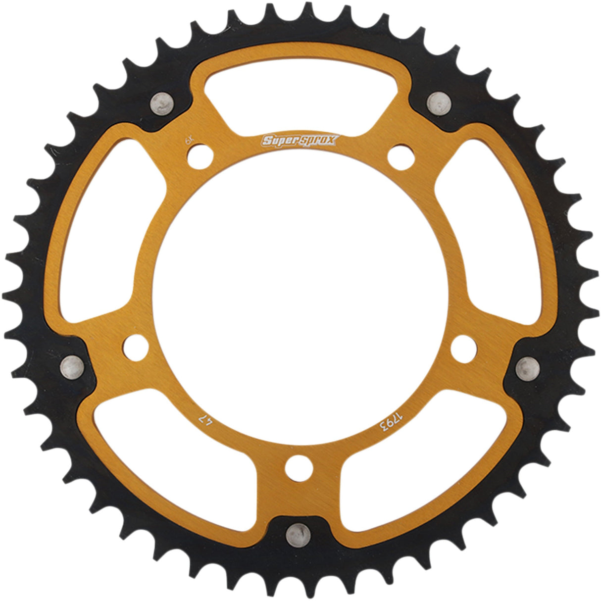 Supersprox Stealth Rear Sprocket 47 Tooth Gold - RST-1793-47-GLD For Suzuki Motorcycles 2000-2016 | Triumph Motorcycles 2000-2018