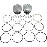 KB Performance Hypereutectic Piston Kit 3.875" Standard 9.3:1 CR 95" Twin Cam Big Bore - KB348.STD For Harley Motorcycles 1999-2006