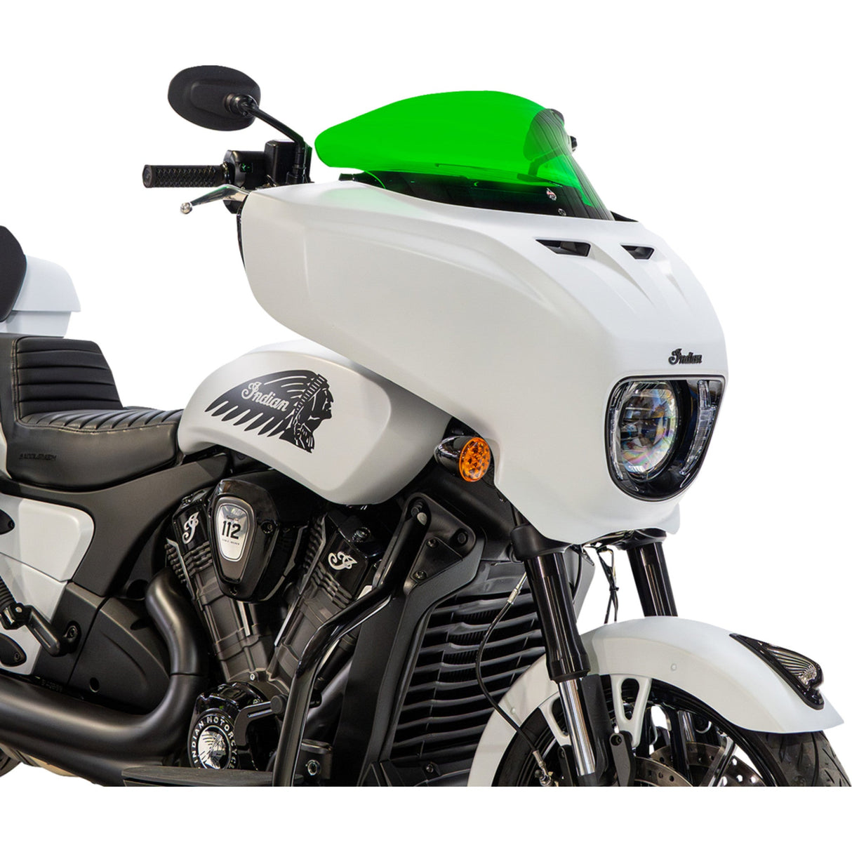 KLOCK WERKS 2312-1521 KWW-04-0654 Kolor Flare® Windshield Windshield - 9" - Green - Chieftain PowerPlus/Roadmaster PowerPlus
