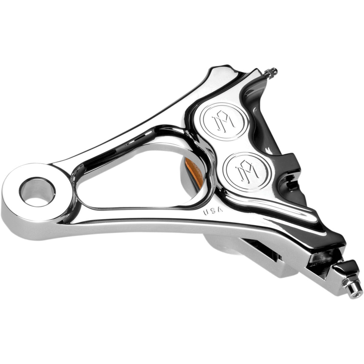 PERFORMANCE MACHINE (PM) 1701-0099 1294-0077-CH Four-Piston Differential-Bore Caliper - Rear - 06-07 FXST - Chrome