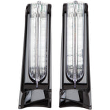 Ciro Filler Panel Lights Clear Lens Red Amber LEDs Black - 40003 For Harley Touring 1998-2026