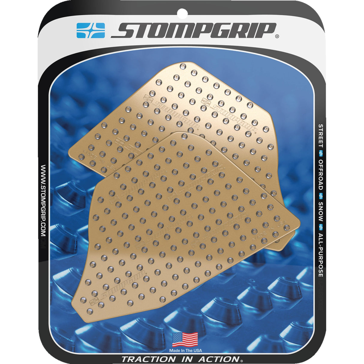STOMPGRIP 4320-2868 55-10-0185C Volcano Profile Traction Pad Tank Grips Traction Pad Tank Grips - Volcano - Clear - Multistrada V4/S