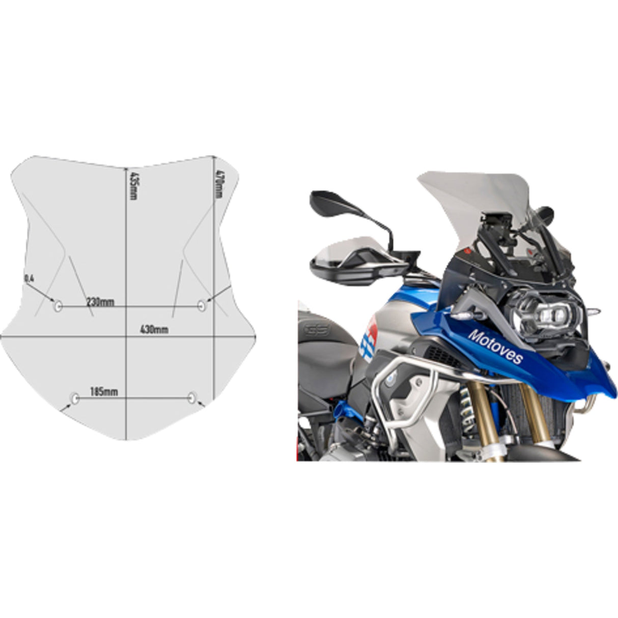 GIVI 2312-1330 5124D Windshield smoke - bmw