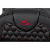 Saddlemen Honeycomb Roadsofa™ Seat Honeycomb Red Stitch Extended Reach Without Backrest - 808-07B-19004 For Harley Touring 2008-2025