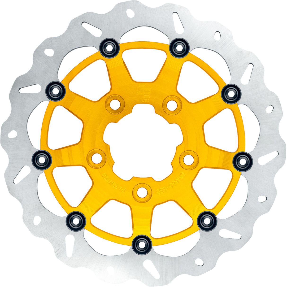 Gbrakes Oversize Wave® Brake Rotor Front 13" Narrow Band Gold - GBDU034 For Harley Motorcycles 2000-2026