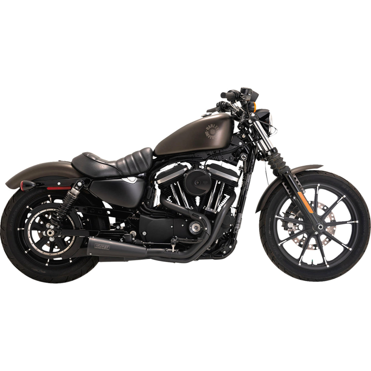 Vance & Hines 2-Into-1 Upsweep PCX™ Exhaust System Stainless Steel Black - 47328 For Harley Sportster 2014-2022