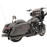 Khrome Werks 2-Into-2 Dominator Exhaust System Black FL With 4-1/2" Muffler - 200830 For Harley Touring 2009-2016