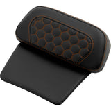 Saddlemen Honeycomb Chopped Tour Pak Pad Honeycomb Orange Stitching - 814-07C-HC-ORA For Harley Touring 2014-2026