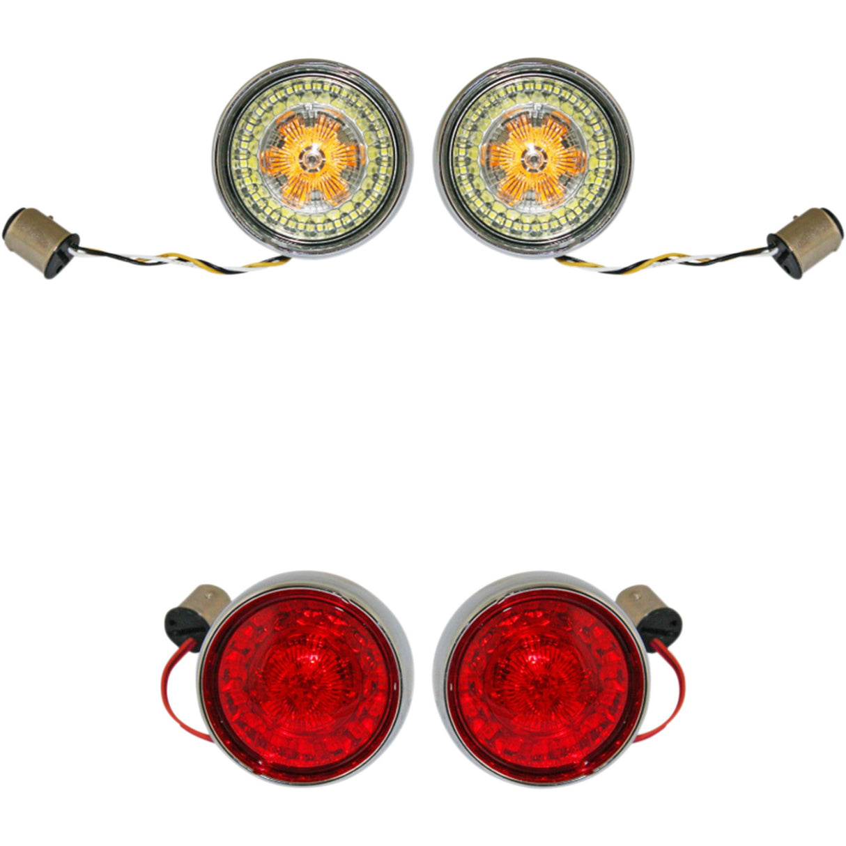Custom Dynamics Bullet Bezel Turn Signal Assembly - PB-BCM2-BB-C For Harley Motorcycles 2011-2024