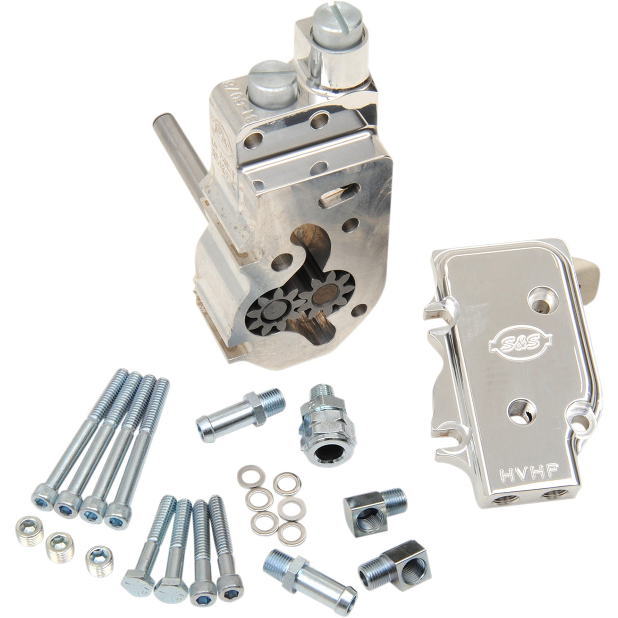 S&S Cycle High Volume High Pressure (hvhp) Polished Billet Oil Pump Standard For Harley Motorcycles 1992-2000