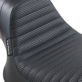 LePera Daytona Sport Seat Basketweave Pleated Black - L-541BWPT For Harley Dyna 1982-1994