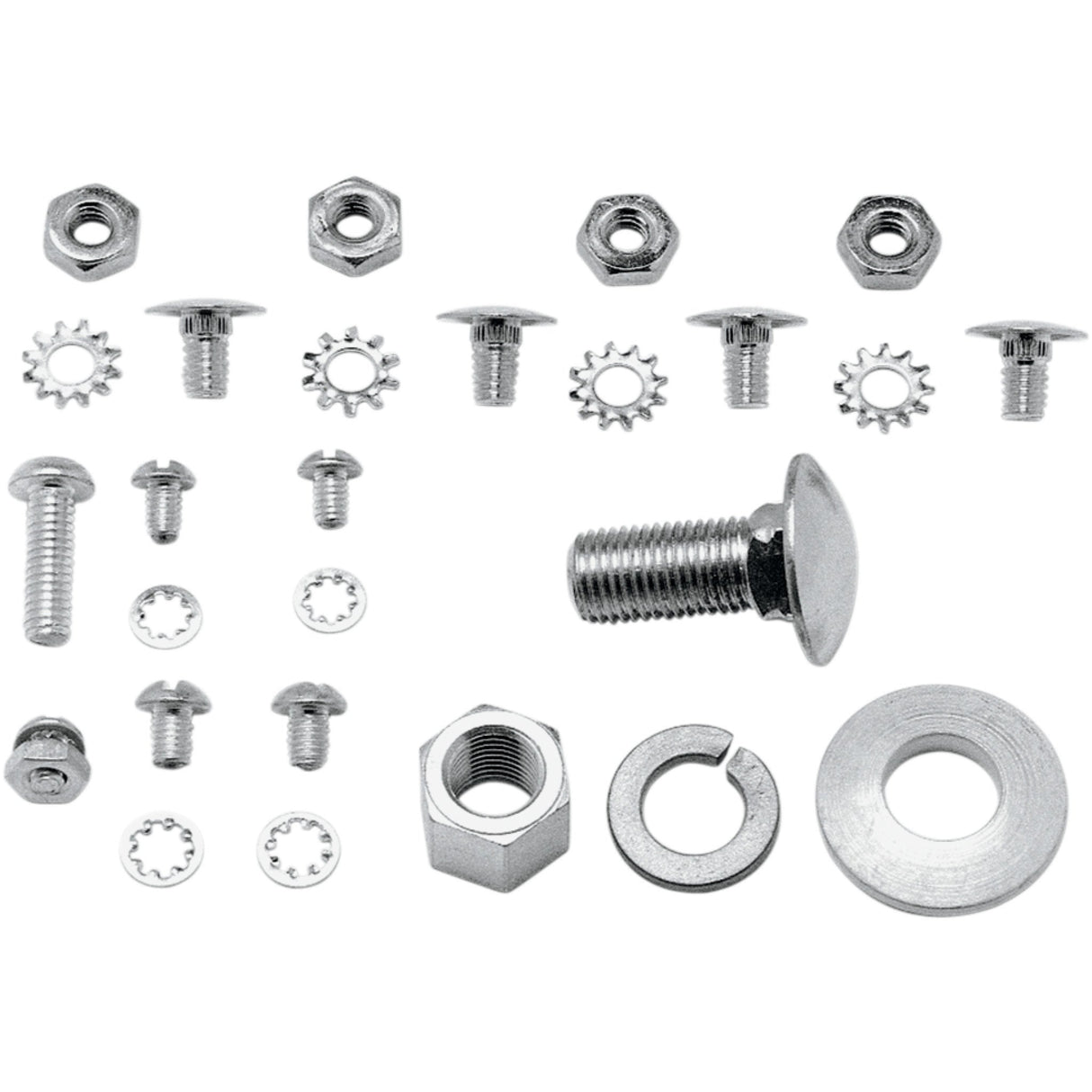 Colony Wheel Hub Outer Screw Kit Outer Round Button-Head Cadmium Plated - 8201-10 For Harley Touring 1936-1948