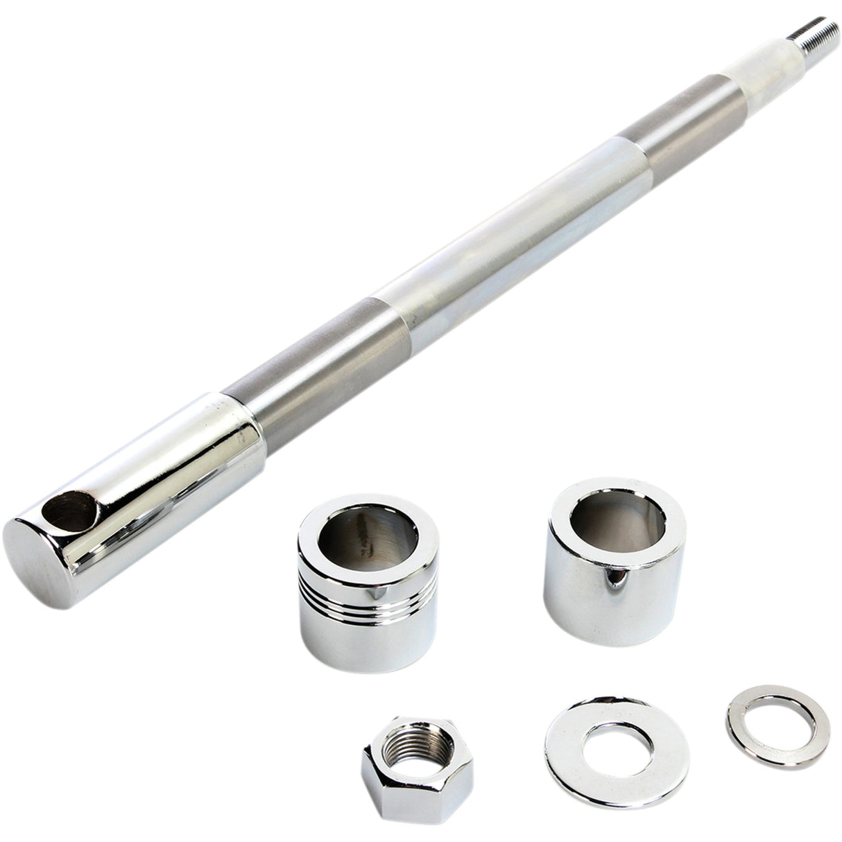 DRAG SPECIALTIES 0214-0953 Front Axle Kit Axle Kit - Front - Chrome - '00-'06 FXST