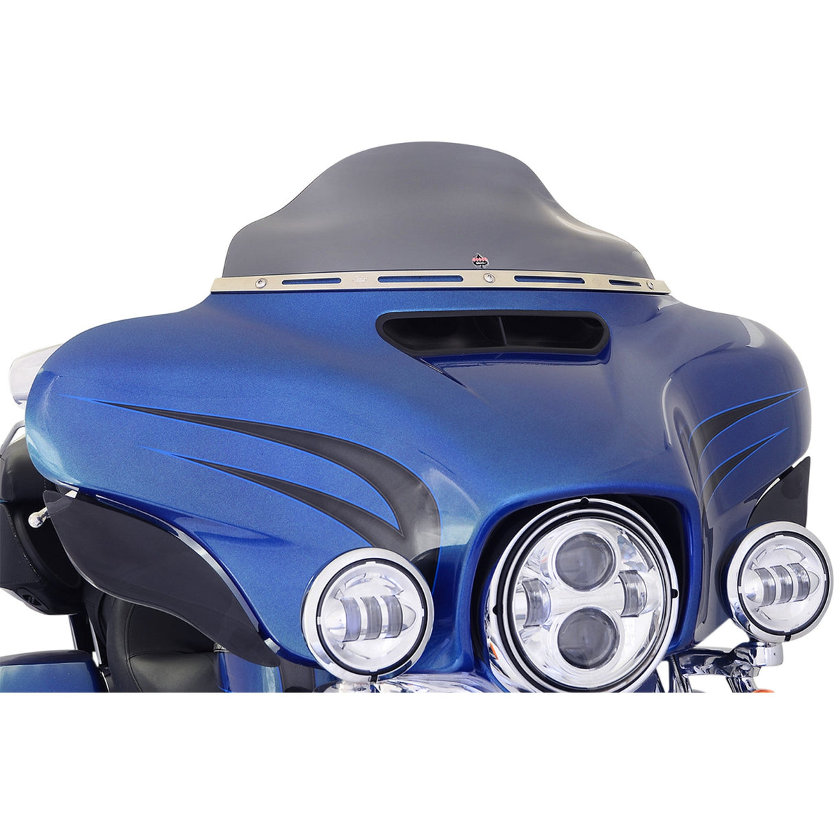 Klock Werks Flare® Windshield 6-1/2" Dark Smoke - KWW-01-0199-2014 For Harley Touring 2014-2025