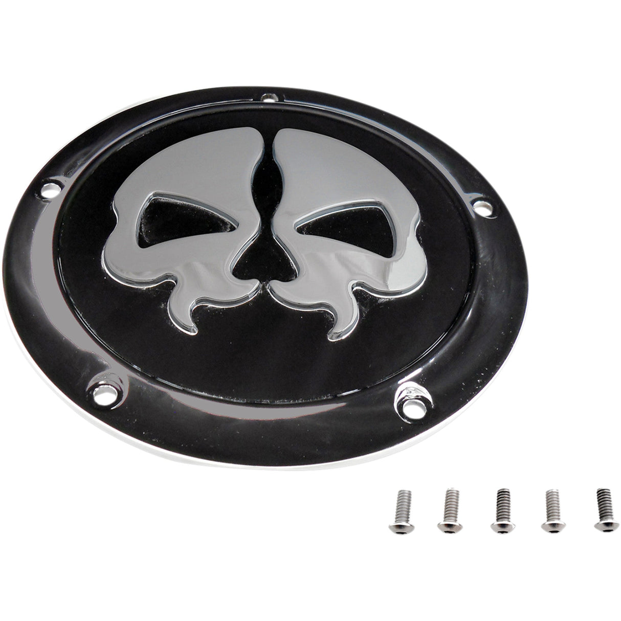 DRAG SPECIALTIES 1107-0553 Split Skull Derby Cover black - touring
