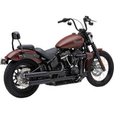 Cobra Neighbor Hater Slip-On Mufflers Raven Black Softail - 6047B For Harley Softail 2018-2024