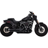 Vance & Hines Big Shots Staggered 2-Into-2 Exhaust System Black - 47339 For Harley Softail 2010-2017