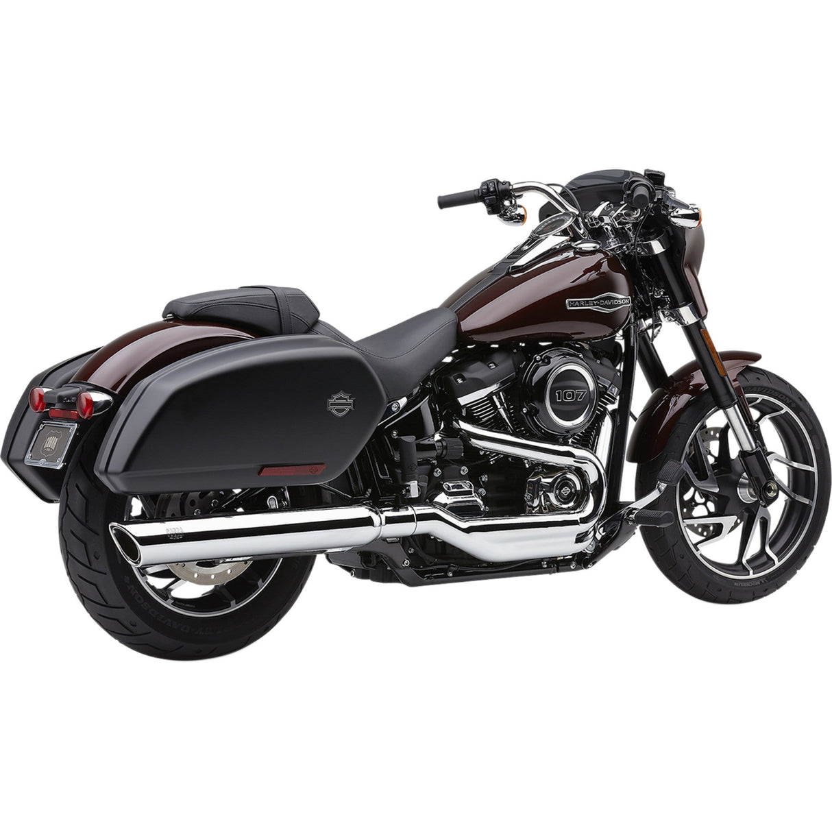 Cobra 909 Twins Slip-On Muffler Flsb Chrome - 6520 For Harley Softail Sport Glide 2018-2021