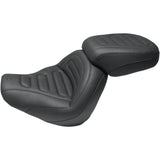 Mustang Max Profile Passenger Touring Seat Black Trapezoid Stich Fxfb Fxfbs - 75888 For Harley Softail 2018-2021