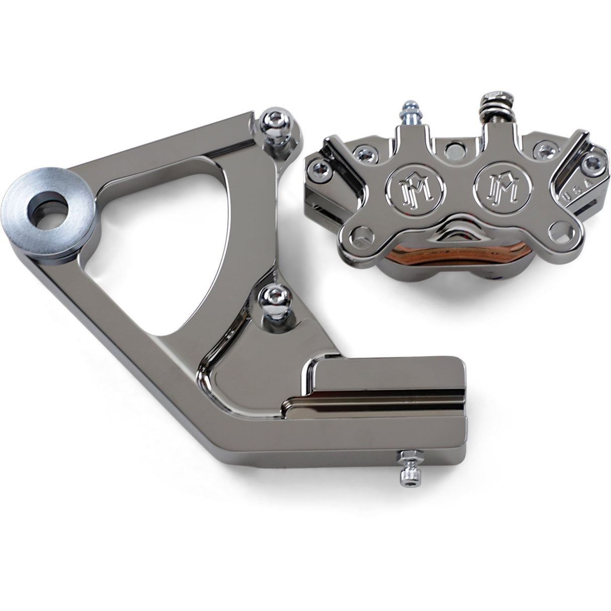 PERFORMANCE MACHINE (PM) DS-325124 1274-0052CH Caliper Kit - Rear - Chrome - 87-99 FXST/FLST