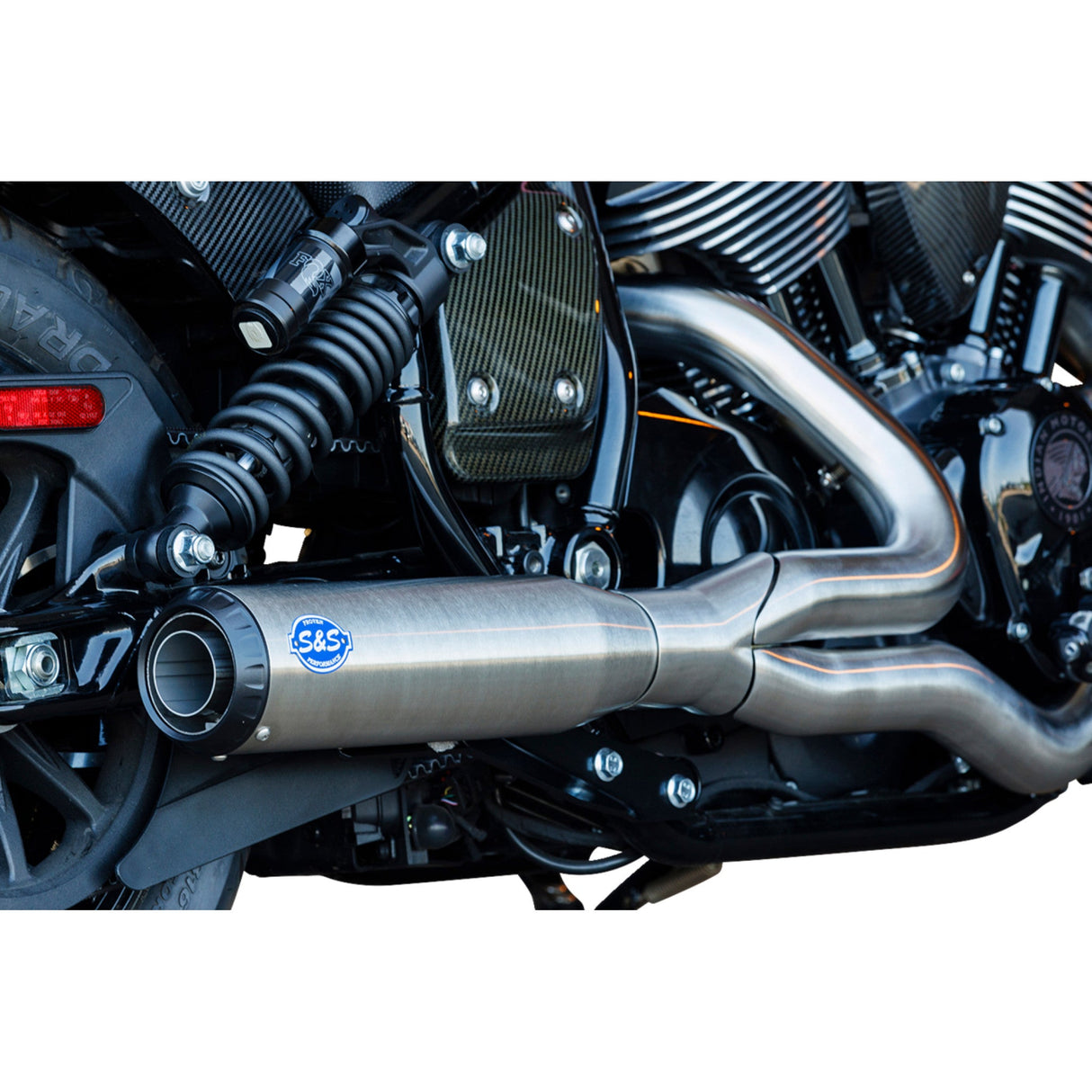 S&S CYCLE 1810-3210 550-1115 2-into-1 Qualifier Exhaust System stainless - 49-state - indian chief