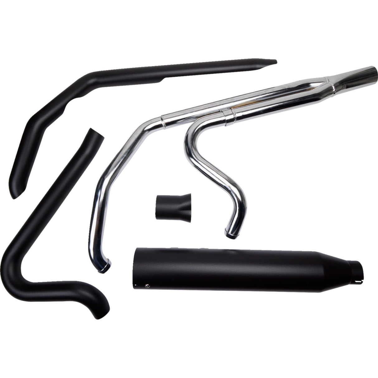 Khrome Werks 2-Into-1 Outlaw Exhaust System Black - 200785 For Harley Touring 2009-2016