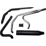Khrome Werks 2-Into-1 Outlaw Exhaust System Black - 200785 For Harley Touring 2009-2016