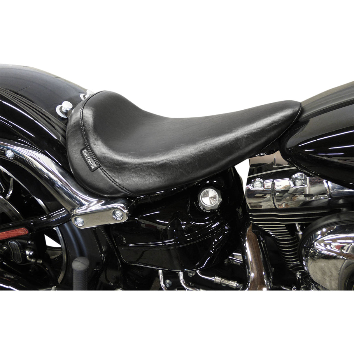 LePera Bare Bones Solo Seat Smooth Black Fxsb - LKB-007 For Harley Breakout 2013-2017