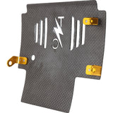 Thrashin Supply CO. Carbon Fiber Skid Plate Gloss With Gold Brackets - TSC-3034-5 For Harley Touring 2023-2026