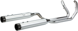 El Dorado Dual Exhaust System - Chrome - Black Tracer - 1800-2529