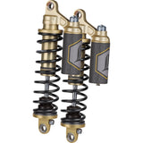 LEGEND SUSPENSION 1310-1914 REVO ARC Piggyback Coil Suspension Shocks - Standard - Gold - 13" - '99-'17 Dyna