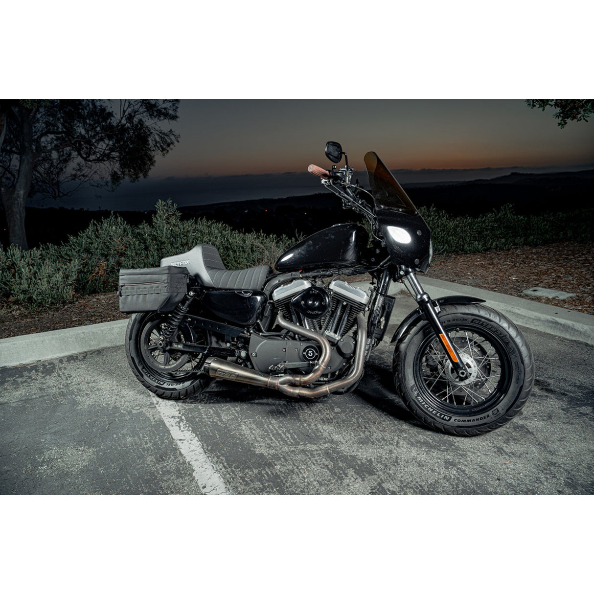 Slyfox Highnoon Seat - 4709B-SlyFox For Harley Sportster 2004-2022
