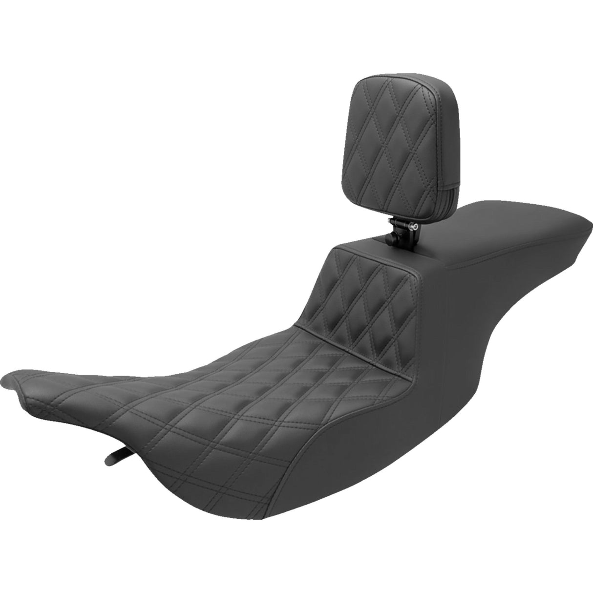 Saddlemen Tour Step-Up Seat Rider Backrest Front Lattice Stitch - 897-07-192BR For Harley Touring 1997-2007