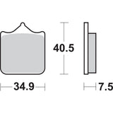 SBS HS Street Excel Sintered Front Brake Pads - 762HS For Ducati Motorcycles 2001-2008 | Mondial 1000 / 1000 Nuda / 1000 Starfighter 2004