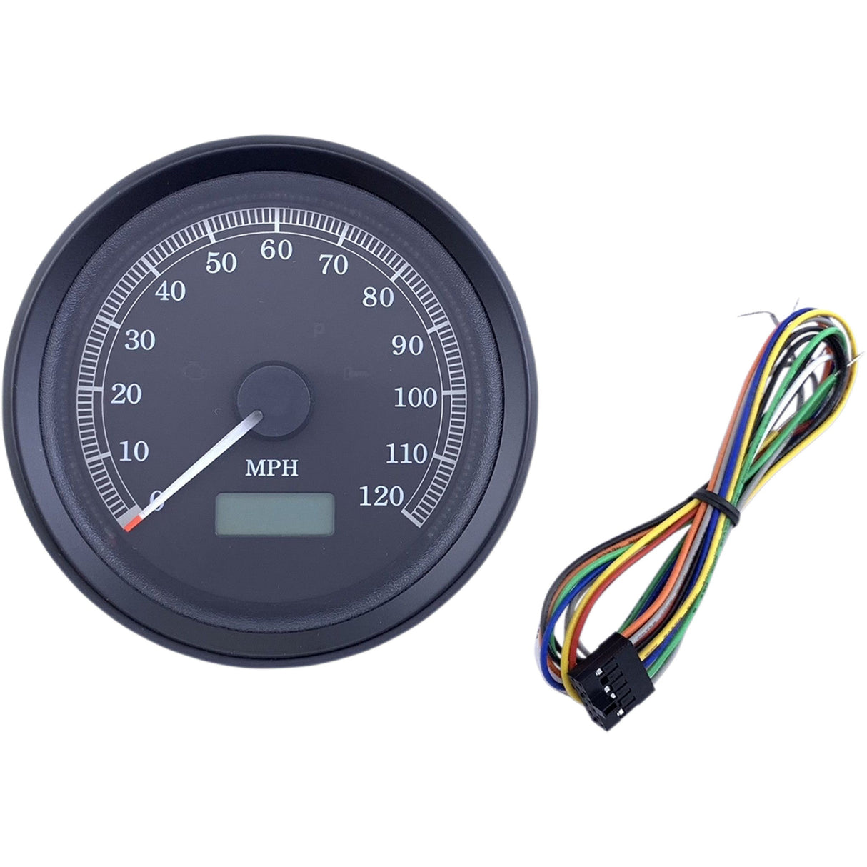 DRAG SPECIALTIES Universal Speedometer 3-3/8" Programmable Electronic - Black Face Bezel
